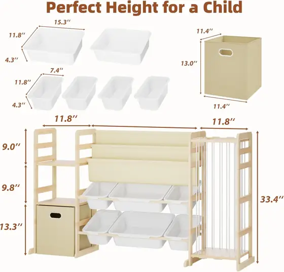 HAVLOTII Toy Storage Organizer with… — Photo 2