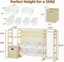 HAVLOTII Toy Storage Organizer with… — Photo 2
