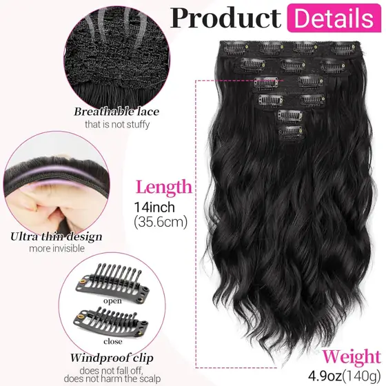 KooKaStyle Short Black Clip in… — Photo 2