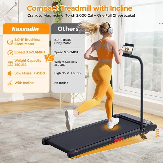 KASSADIN Electric Walking Pad Treadmill… — Photo 3