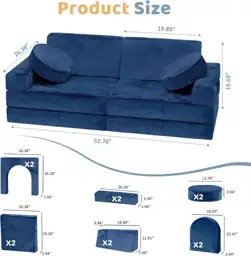 12pcs Modular Kids Play Couch,… — Photo 2