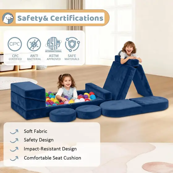 12pcs Modular Kids Play Couch,… — Photo 3