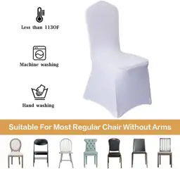 100 Pcs White Washable Removable… — Photo 4