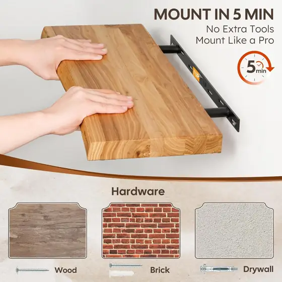 24" Floating Shelves Set of… — Photo 4