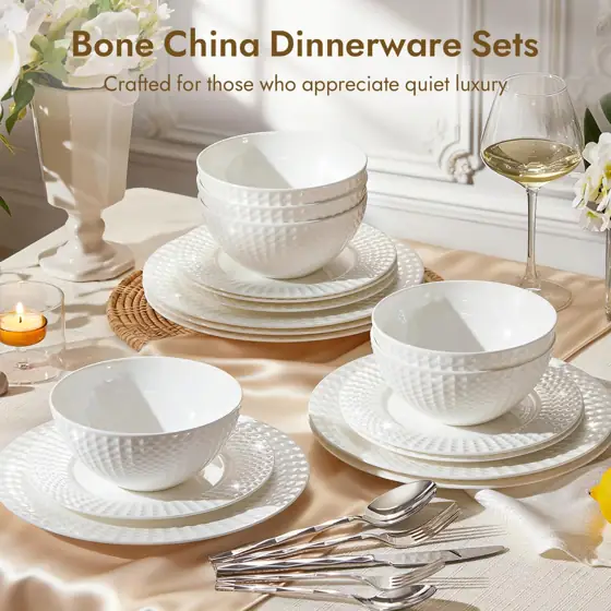 KINGSTONE 24Pc Rhombus Edge White… — Photo 4