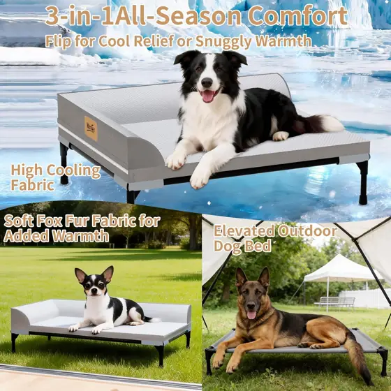 Elevated Cooling Dog Bed, Orthopedic… — Photo 3