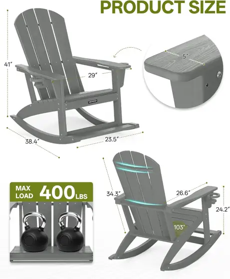 Adirondack Rocking Chair HDPE Cup… — Photo 2