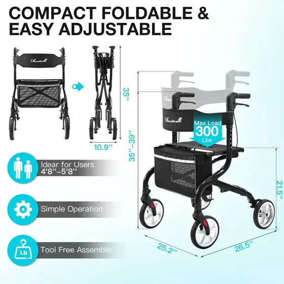 PLANET WALK Super Lightweight Rollator… — Photo 2