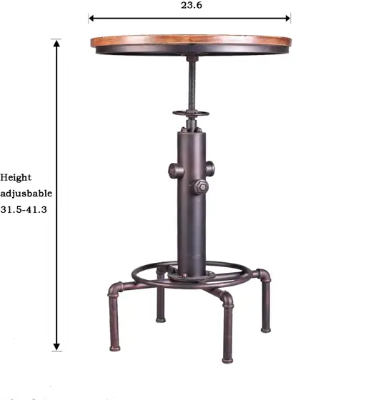 Topower Industrial Bar Table 31.5-41.3… — Photo 3
