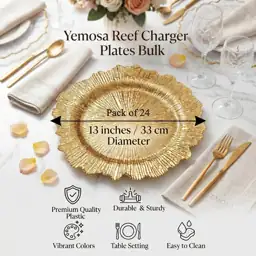 24 Pack Gold Charger Plates,… — Photo 2