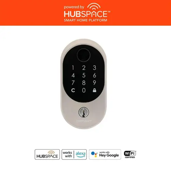 Hubspace Satin Nickel Round Biometric… — Photo 1