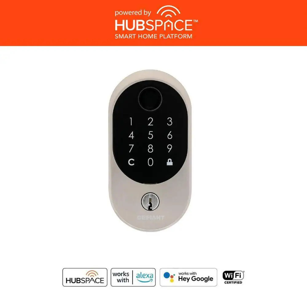 Hubspace Satin Nickel Round Biometric… — Photo 1