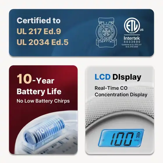 X-SENSE 10-Year Battery Smoke and… — Photo 2