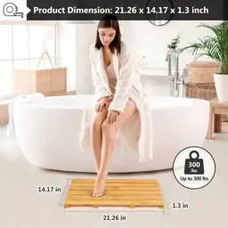 Domax Bamboo Bath Mat -… — Photo 3