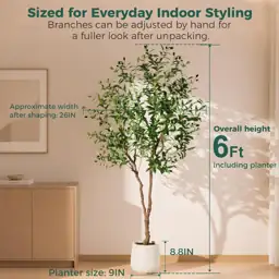 6ft Faux Olive Tree with… — Photo 3