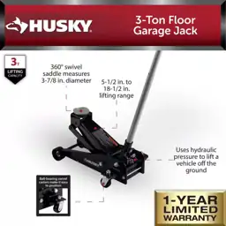 Husky 3-Ton Floor Garage Jack — Photo 2