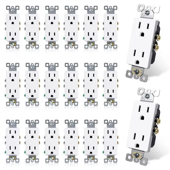 ELEGRP Decorator Receptacle, 15A 125V,… — Photo 1