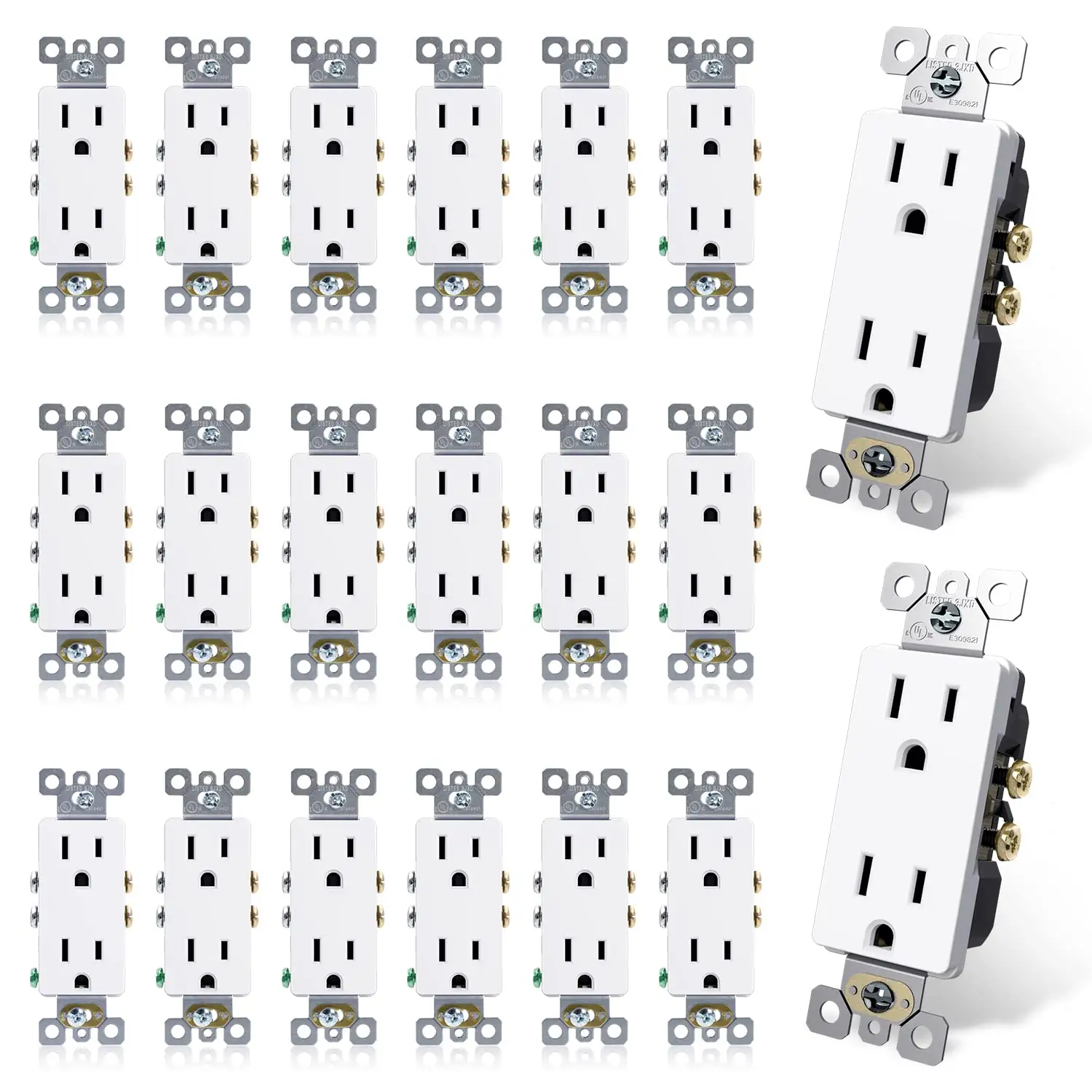ELEGRP Decorator Receptacle, 15A 125V,… — Photo 1