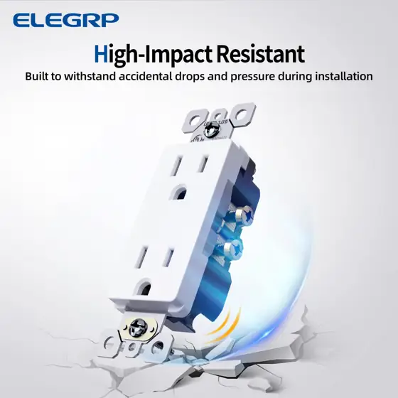 ELEGRP Decorator Receptacle, 15A 125V,… — Photo 3