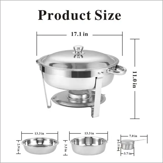 5 qt. Round Chafing Dish… — Photo 3