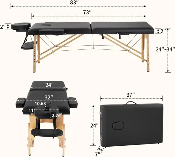 BestMassage Massage Bed Portable Folding… — Photo 2