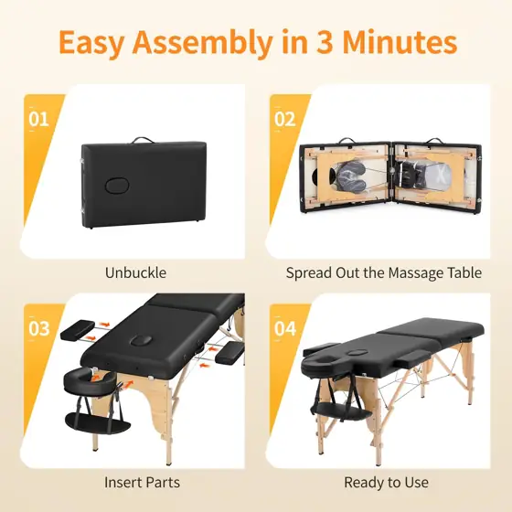 BestMassage Massage Bed Portable Folding… — Photo 3