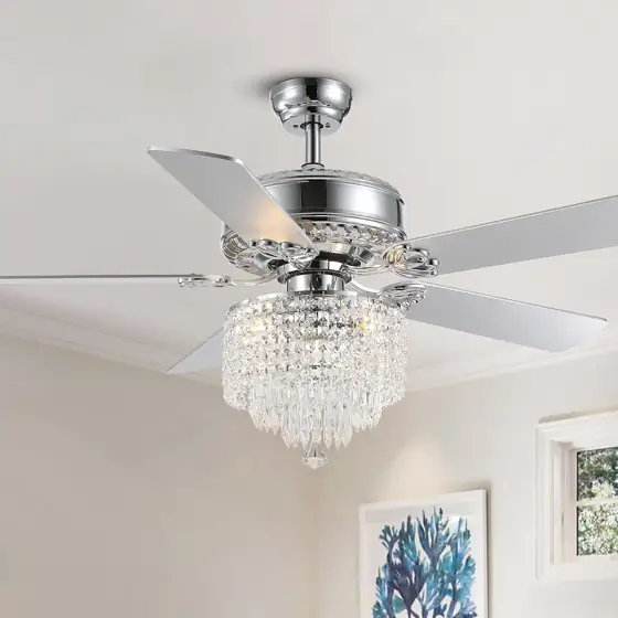 52" Fandelier, Crystal Ceiling Fan… — Photo 1