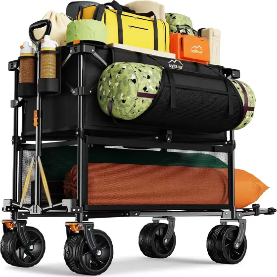 Uyittour Foldable 50'L Double-Decker Wagon,… — Photo 1