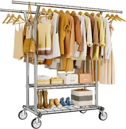 HYSEYY Heavy-Duty Clothes Rack with… — Photo 1