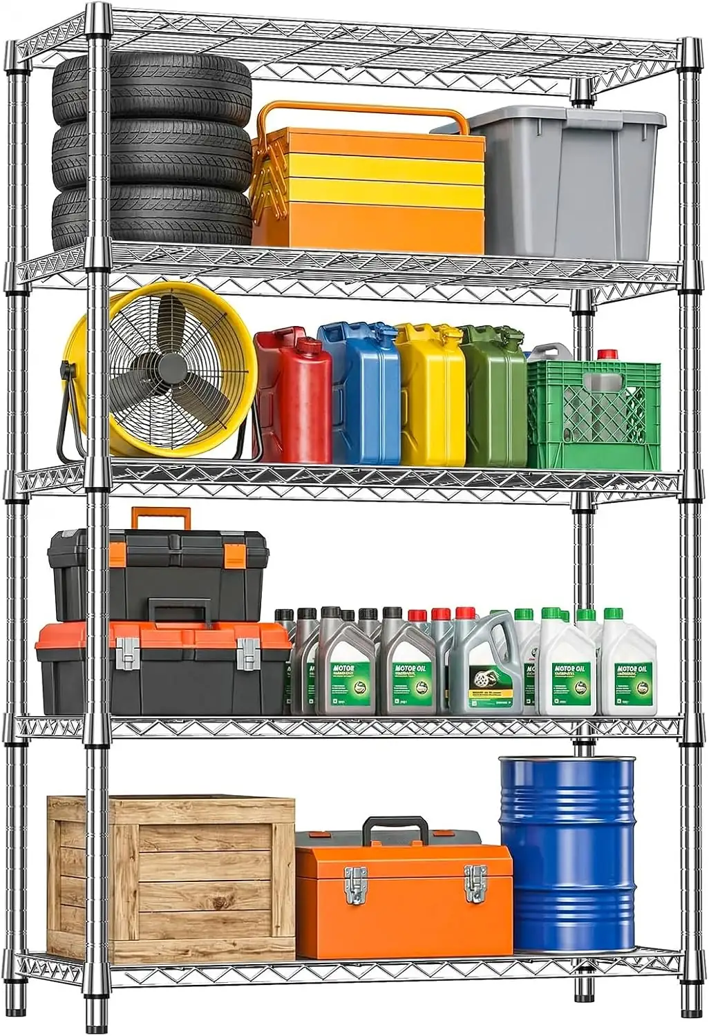 IZEUK 5-Tier Metal Storage Shelving… — Photo 1