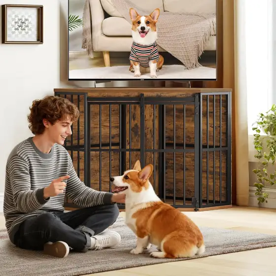 Hzuaneri Corner Dog Crate Furniture… — Photo 3
