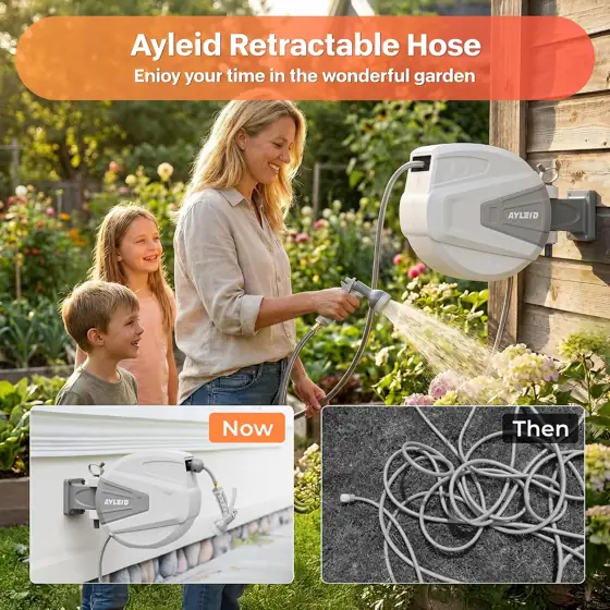 Ayleid Retractable Garden Hose Reel,… — Photo 2