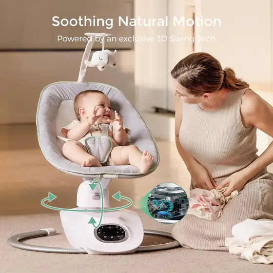 Momcozy CocoSway Electric Baby Swing… — Photo 2