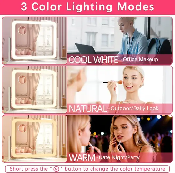 ROLOVE 22x17in Lighted Vanity Mirror… — Photo 3