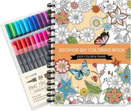Adult Coloring Book Set,36 Markers… — Photo 1