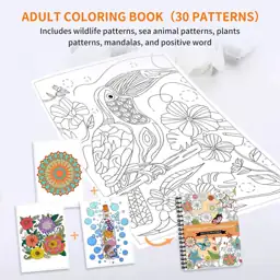 Adult Coloring Book Set,36 Markers… — Photo 2