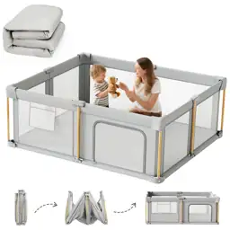 Foldable Baby Playpen with Mat… — Photo 1