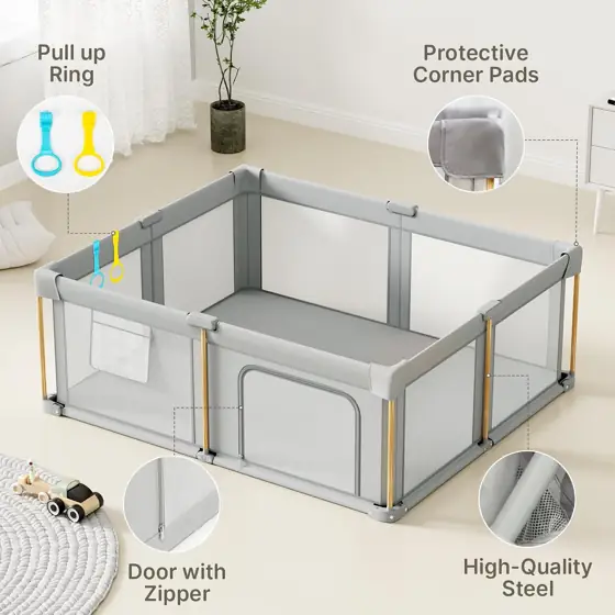 Foldable Baby Playpen with Mat… — Photo 2