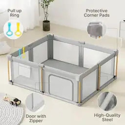 Foldable Baby Playpen with Mat… — Photo 2