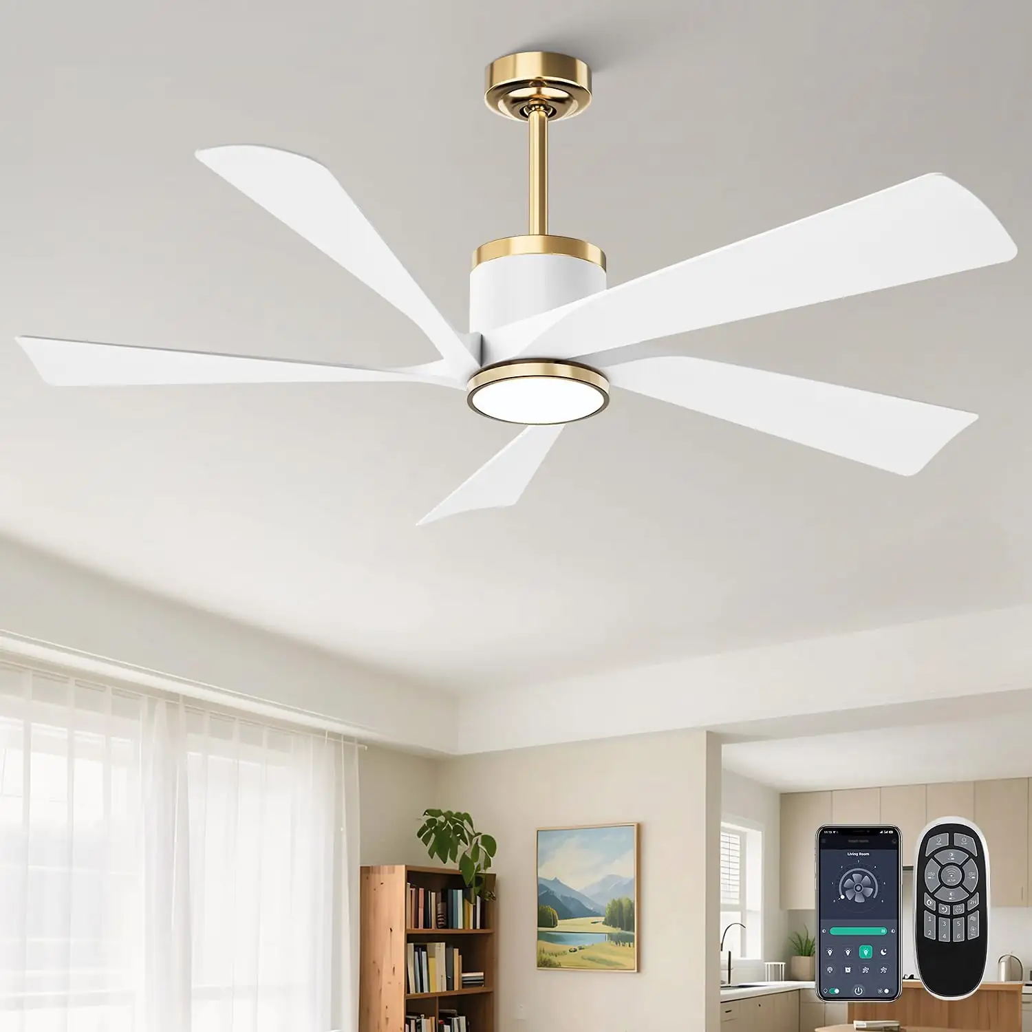 TXCSLY 52" Ceiling Fan with… — Photo 1