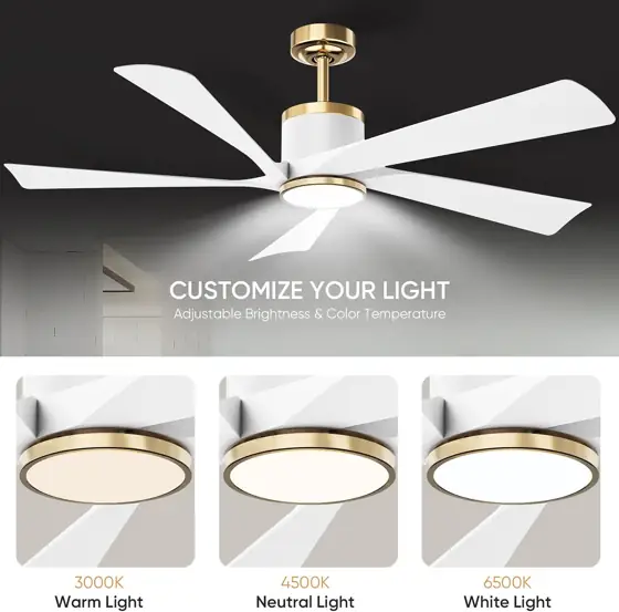 TXCSLY 52" Ceiling Fan with… — Photo 3