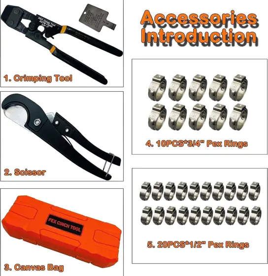 PEX Pipe Clamp Cinch Tool… — Photo 3