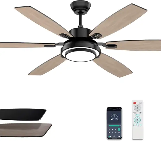 Fanbliss 60-Inch Black Ceiling Fan… — Photo 1
