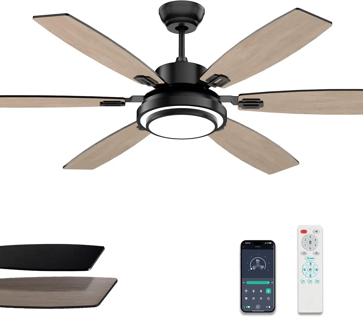 Fanbliss 60-Inch Black Ceiling Fan… — Photo 1