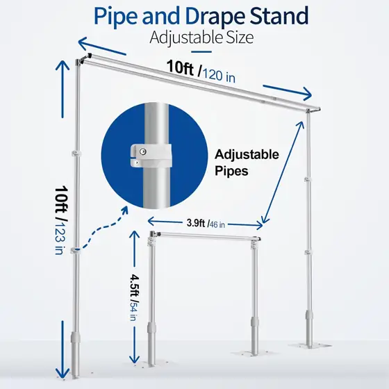 10x10ft Heavy Duty Backdrop Stand… — Photo 2