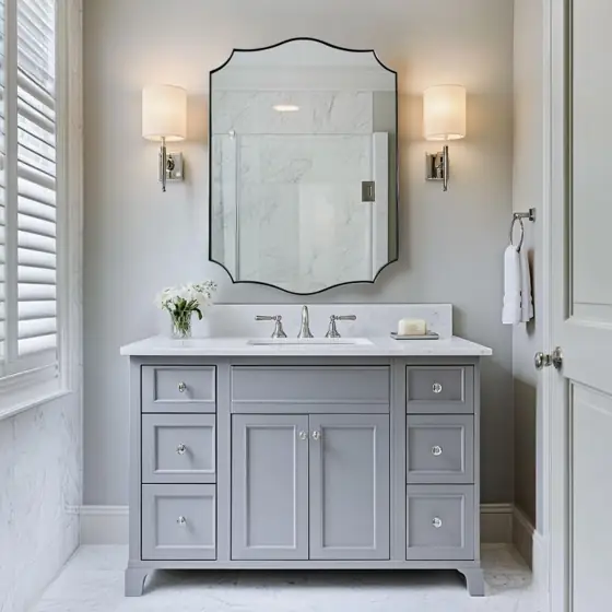 ANDY STAR Brushed Nickel Mirror,… — Photo 1