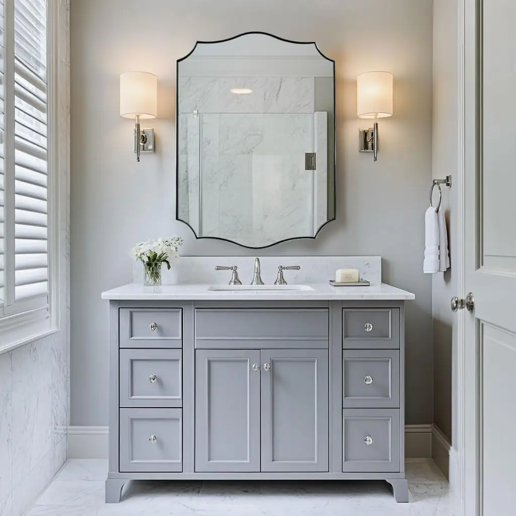 ANDY STAR Brushed Nickel Mirror,… — Photo 1
