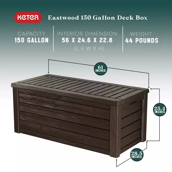 Keter Westwood 150 Gallon Plastic… — Photo 1
