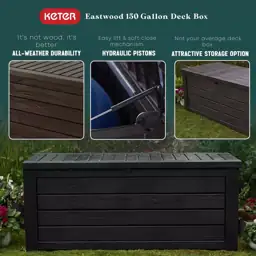 Keter Westwood 150 Gallon Plastic… — Photo 3