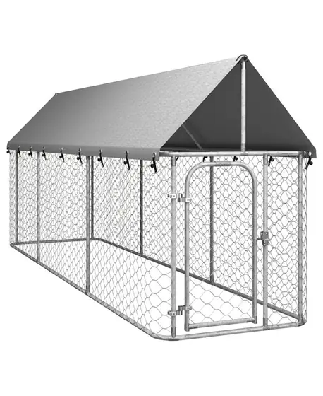 Outdoor Dog Kennel with Roof… — Photo 1